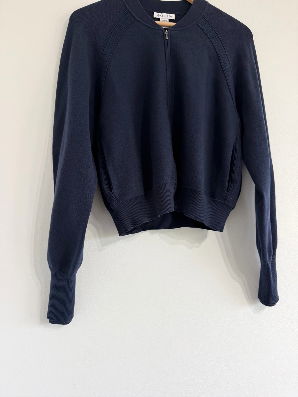 Athleta Advantage Sweater Navy blue knit cardigan - Picture 5 of 12